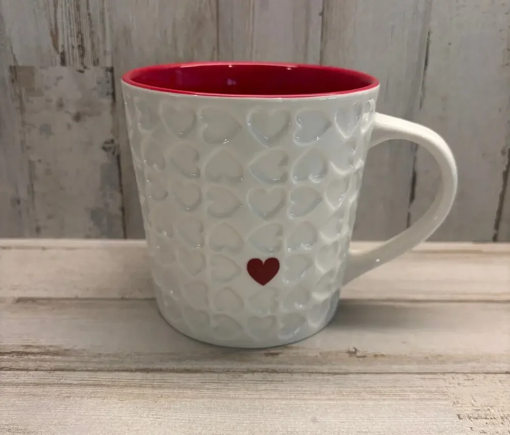 Starbucks 2007 Heart Valentines Love Coffee Mug NWOT